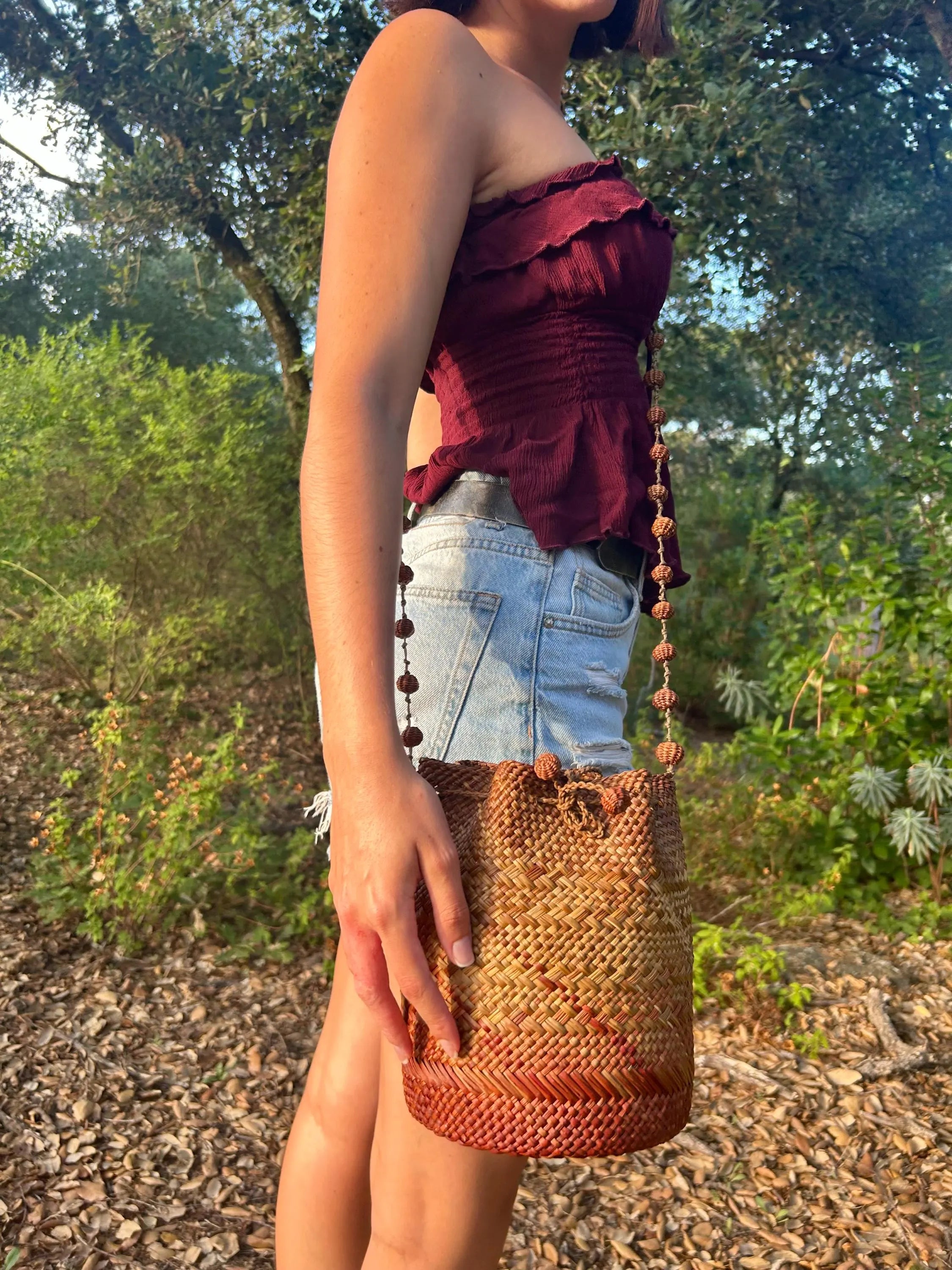 Bolso artesanal de palma de iraca